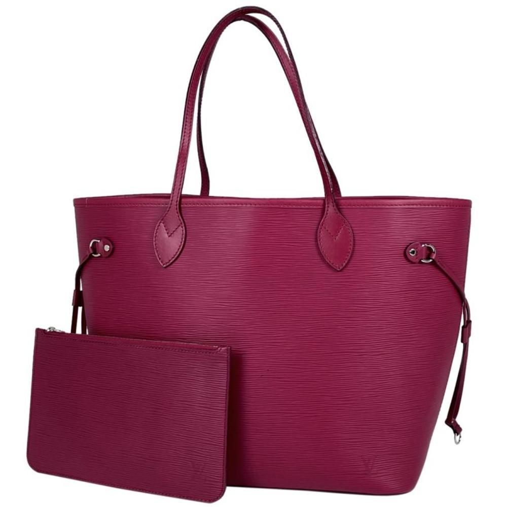 Louis Vuitton Neverfull MM Shoulder Bag Handbag Tote Bag Epi Fuchsia Pink